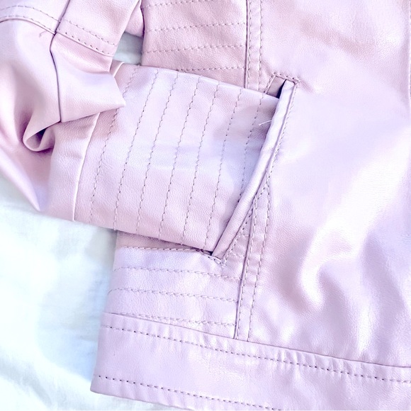 Guess Los Angeles - Pink Faux Leather Jacket - Picture 7 of 10